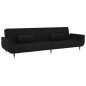 vidaXL Schlafsofa 2-Sitzer mit 2 Kissen Schwarz Samt vidaXL Schlafsofa 2-Sitzer mit 2 Kissen Schwarz Samt