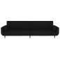 vidaXL Schlafsofa 2-Sitzer mit 2 Kissen Schwarz Samt vidaXL Schlafsofa 2-Sitzer mit 2 Kissen Schwarz Samt