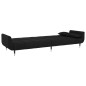 vidaXL Schlafsofa 2-Sitzer mit 2 Kissen Schwarz Samt vidaXL Schlafsofa 2-Sitzer mit 2 Kissen Schwarz Samt