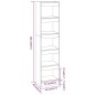 vidaXL Bücherregal/Raumteiler Räuchereiche 40x30x166 cm vidaXL Bücherregal/Raumteiler Räuchereiche 40x30x166 cm