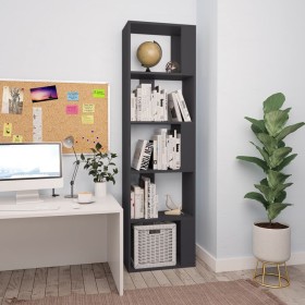 vidaXL Bücherregal/Raumteiler Grau 45x24x159 cm Holzwerkstoff