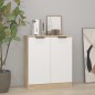 vidaXL Sideboard Weiß & Sonoma-Eiche 60x30x70 cm Holzwerkstoff vidaXL Sideboard Weiß & Sonoma-Eiche 60x30x70 cm Holzwerkstoff