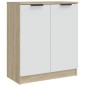 vidaXL Sideboard Weiß & Sonoma-Eiche 60x30x70 cm Holzwerkstoff vidaXL Sideboard Weiß & Sonoma-Eiche 60x30x70 cm Holzwerkstoff