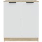 vidaXL Sideboard Weiß & Sonoma-Eiche 60x30x70 cm Holzwerkstoff vidaXL Sideboard Weiß & Sonoma-Eiche 60x30x70 cm Holzwerkstoff