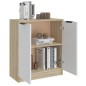 vidaXL Sideboard Weiß & Sonoma-Eiche 60x30x70 cm Holzwerkstoff vidaXL Sideboard Weiß & Sonoma-Eiche 60x30x70 cm Holzwerkstoff