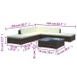 vidaXL 6-tlg. Garten-Lounge-Set mit Auflagen Poly Rattan Braun vidaXL 6-tlg. Garten-Lounge-Set mit Auflagen Poly Rattan Braun