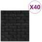 vidaXL 3D Tapete Ziegelstein Selbstklebend 40 Stk. Schwarz vidaXL 3D Tapete Ziegelstein Selbstklebend 40 Stk. Schwarz