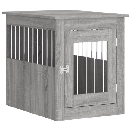 vidaXL Hundekäfig im Möbelstil Grau Sonoma 55x75x65 cm Holzwerkstoff