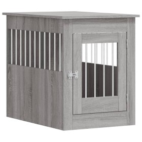 vidaXL Hundekäfig im Möbelstil Grau Sonoma 55x80x68 cm Holzwerkstoff
