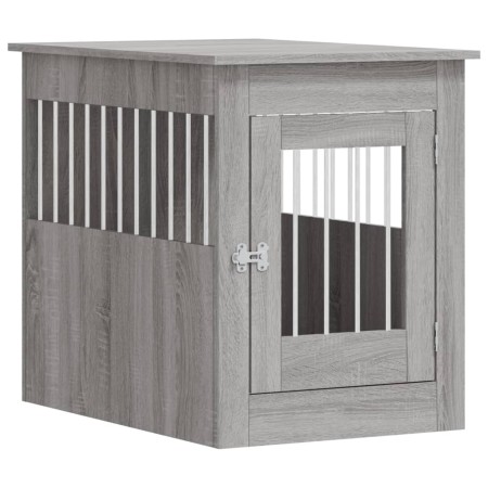 vidaXL Hundekäfig im Möbelstil Grau Sonoma 55x80x68 cm Holzwerkstoff
