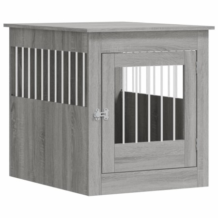 vidaXL Hundekäfig im Möbelstil Grau Sonoma 64,5x80x71 cm Holzwerkstoff