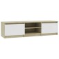 vidaXL TV-Schrank Weiß und Sonoma-Eiche 140x40x35,5 cm Holzwerkstoff vidaXL TV-Schrank Weiß und Sonoma-Eiche 140x40x35,5 cm Holzwerkstoff