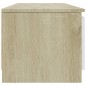 vidaXL TV-Schrank Weiß und Sonoma-Eiche 140x40x35,5 cm Holzwerkstoff vidaXL TV-Schrank Weiß und Sonoma-Eiche 140x40x35,5 cm Holzwerkstoff