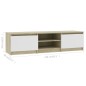 vidaXL TV-Schrank Weiß und Sonoma-Eiche 140x40x35,5 cm Holzwerkstoff vidaXL TV-Schrank Weiß und Sonoma-Eiche 140x40x35,5 cm Holzwerkstoff
