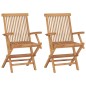 vidaXL Gartenstühle mit Anthrazit Kissen 2 Stk. Massivholz Teak vidaXL Gartenstühle mit Anthrazit Kissen 2 Stk. Massivholz Teak