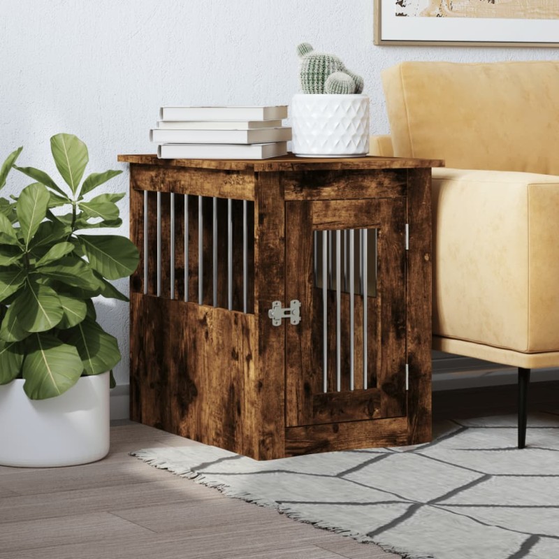 vidaXL Hundekäfig im Möbelstil Räuchereiche 45x62x59 cm Holzwerkstoff vidaXL Hundekäfig im Möbelstil Räuchereiche 45x62x59 cm Holzwerkstoff