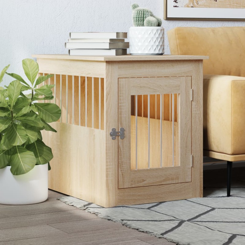 vidaXL Hundekäfig im Möbelstil Sonoma-Eiche 55x75x65 cm Holzwerkstoff vidaXL Hundekäfig im Möbelstil Sonoma-Eiche 55x75x65 cm Holzwerkstoff