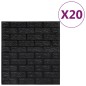 vidaXL 3D Tapete Ziegelstein Selbstklebend 20 Stk. Schwarz vidaXL 3D Tapete Ziegelstein Selbstklebend 20 Stk. Schwarz