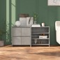 vidaXL 2-tlg. Sideboard Betongrau Holzwerkstoff vidaXL 2-tlg. Sideboard Betongrau Holzwerkstoff