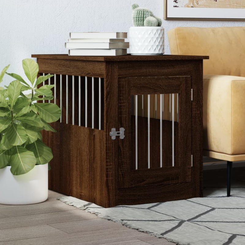 vidaXL Hundekäfig im Möbelstil Braun Eichen-Optik 55x75x65 cm vidaXL Hundekäfig im Möbelstil Braun Eichen-Optik 55x75x65 cm
