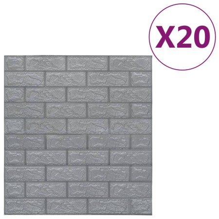 vidaXL 3D Tapete Ziegelstein Selbstklebend 20 Stk. Anthrazit