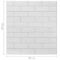 vidaXL 3D Tapete Ziegelstein Selbstklebend 40 Stk. Weiß vidaXL 3D Tapete Ziegelstein Selbstklebend 40 Stk. Weiß