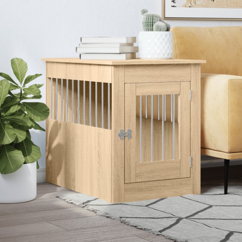 vidaXL Hundekäfig im Möbelstil Sonoma-Eiche 55x80x68 cm Holzwerkstoff vidaXL Hundekäfig im Möbelstil Sonoma-Eiche 55x80x68 cm Holzwerkstoff
