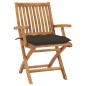 vidaXL Gartenstühle 2 Stk. mit Taupe Kissen Massivholz Teak vidaXL Gartenstühle 2 Stk. mit Taupe Kissen Massivholz Teak