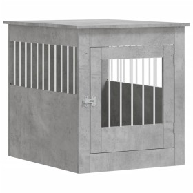 vidaXL Hundekäfig im Möbelstil Betongrau 64,5x80x71 cm Holzwerkstoff