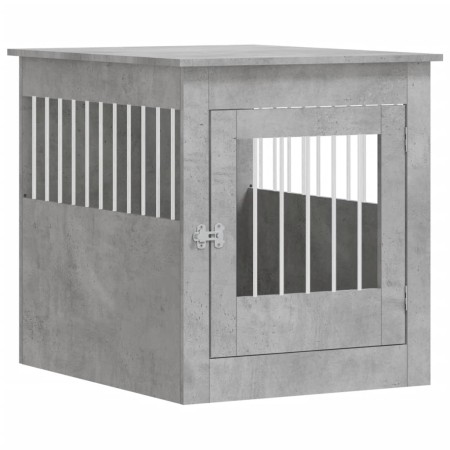 vidaXL Hundekäfig im Möbelstil Betongrau 64,5x80x71 cm Holzwerkstoff