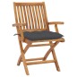 Gartenstühle 2 Stk. mit Anthrazit Kissen Massivholz Teak Gartenstühle 2 Stk. mit Anthrazit Kissen Massivholz Teak