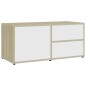 vidaXL TV-Schrank Weiß Sonoma-Eiche 80x34x36 cm Holzwerkstoff vidaXL TV-Schrank Weiß Sonoma-Eiche 80x34x36 cm Holzwerkstoff