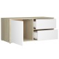 vidaXL TV-Schrank Weiß Sonoma-Eiche 80x34x36 cm Holzwerkstoff vidaXL TV-Schrank Weiß Sonoma-Eiche 80x34x36 cm Holzwerkstoff