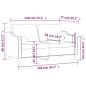 vidaXL 2-Sitzer-Sofa mit Zierkissen Weinrot 140 cm Stoff vidaXL 2-Sitzer-Sofa mit Zierkissen Weinrot 140 cm Stoff
