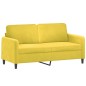 vidaXL 2-Sitzer-Sofa mit Zierkissen Gelb 140 cm Samt vidaXL 2-Sitzer-Sofa mit Zierkissen Gelb 140 cm Samt