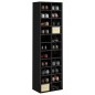 vidaXL Schuhschrank Hochglanz-Schwarz 54x34x183 cm Holzwerkstoff vidaXL Schuhschrank Hochglanz-Schwarz 54x34x183 cm Holzwerkstoff