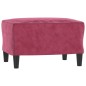 vidaXL 3-Sitzer-Sofa mit Hocker Weinrot 180 cm Samt vidaXL 3-Sitzer-Sofa mit Hocker Weinrot 180 cm Samt