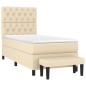 vidaXL Boxspringbett mit Matratze Creme 80x200 cm Stoff vidaXL Boxspringbett mit Matratze Creme 80x200 cm Stoff