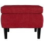 vidaXL Hocker mit Holzbeinen Weinrot Samt vidaXL Hocker mit Holzbeinen Weinrot Samt