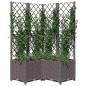 vidaXL Pflanzkübel mit Rankgitter Braun 80x80x136 cm PP vidaXL Pflanzkübel mit Rankgitter Braun 80x80x136 cm PP