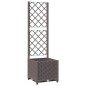vidaXL Pflanzkübel mit Rankgitter Braun 40x40x136 cm PP vidaXL Pflanzkübel mit Rankgitter Braun 40x40x136 cm PP