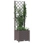 vidaXL Pflanzkübel mit Rankgitter Braun 40x40x136 cm PP vidaXL Pflanzkübel mit Rankgitter Braun 40x40x136 cm PP