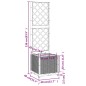 vidaXL Pflanzkübel mit Rankgitter Braun 40x40x136 cm PP vidaXL Pflanzkübel mit Rankgitter Braun 40x40x136 cm PP