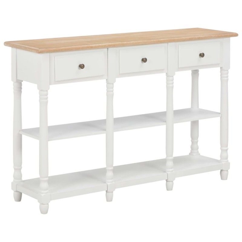 vidaXL Konsolentisch Weiß 120x30x76 cm MDF vidaXL Konsolentisch Weiß 120x30x76 cm MDF