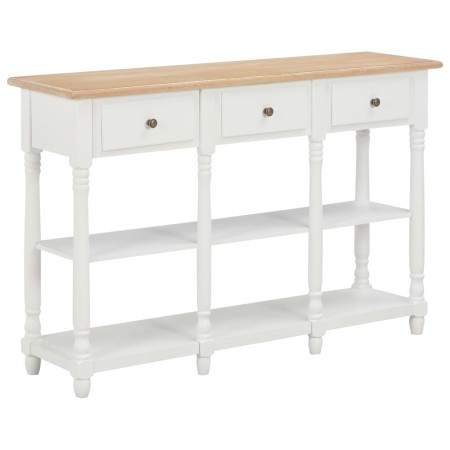 vidaXL Konsolentisch Weiß 120x30x76 cm MDF