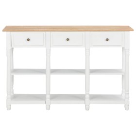 vidaXL Konsolentisch Weiß 120x30x76 cm MDF