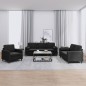 vidaXL 3-tlg. Sofagarnitur mit Kissen Schwarz Samt vidaXL 3-tlg. Sofagarnitur mit Kissen Schwarz Samt