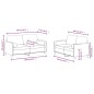 vidaXL 2-tlg. Sofagarnitur mit Kissen Creme Samt vidaXL 2-tlg. Sofagarnitur mit Kissen Creme Samt