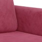 vidaXL 3-tlg. Sofagarnitur Weinrot Samt vidaXL 3-tlg. Sofagarnitur Weinrot Samt