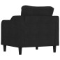 vidaXL Sessel Schwarz 60 cm Stoff vidaXL Sessel Schwarz 60 cm Stoff